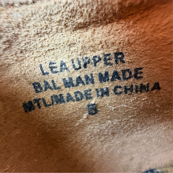 VTG Y2K AWOL Orange Leather Slip On Laced Boho Gardening Ballet Flats Size 8 - Picture 5 of 8